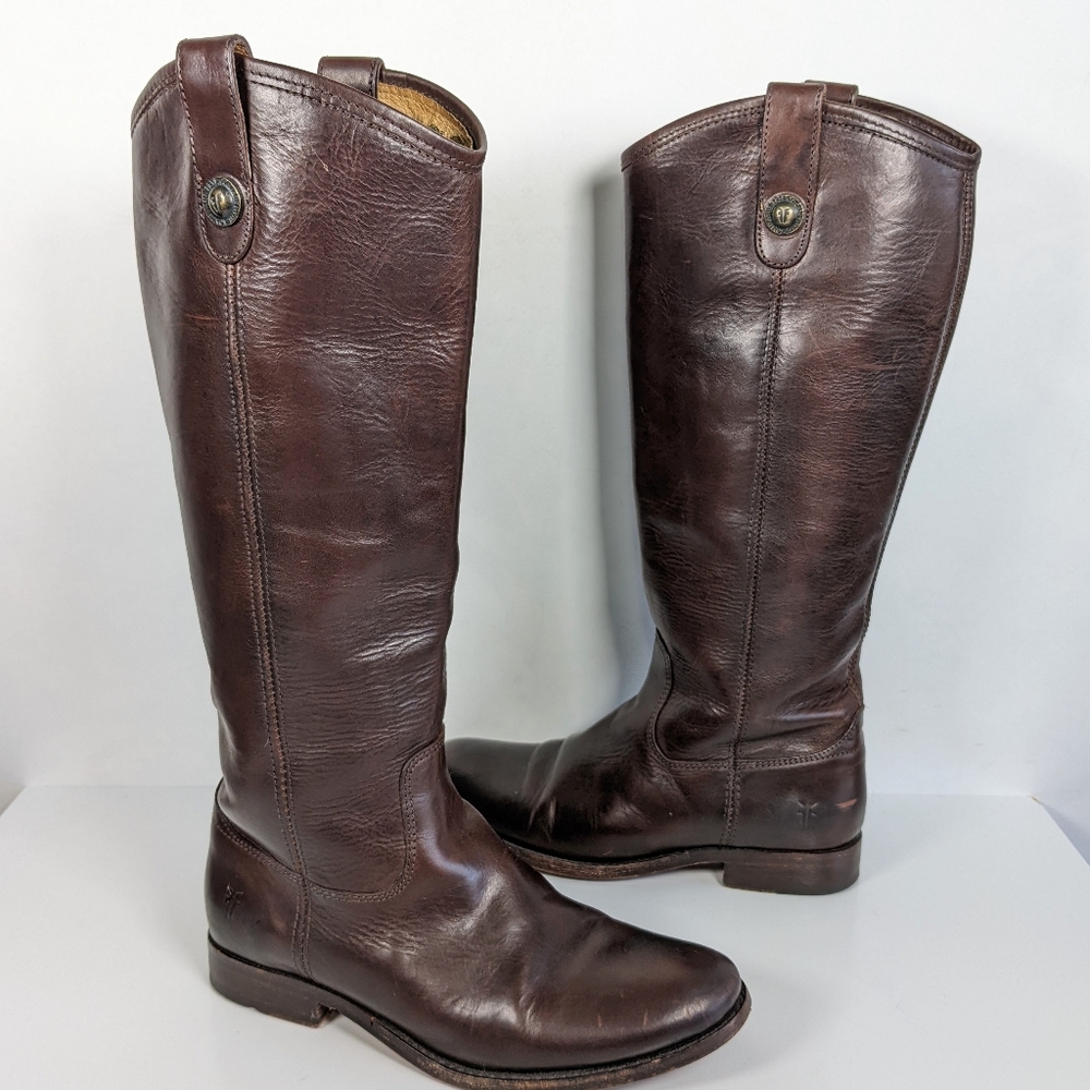Vintage Frye knee hi riding boots 5.5 Mexico leather
